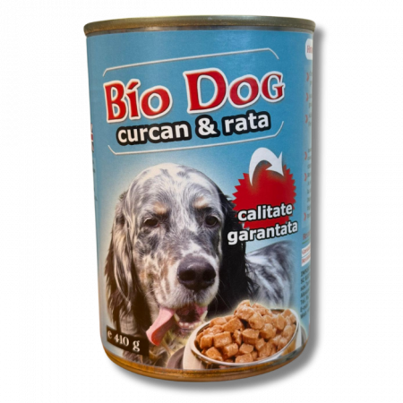 CÂINI - BIODOG CURCAN si RATA, Hrana Umeda Caini Adulti, 410 g