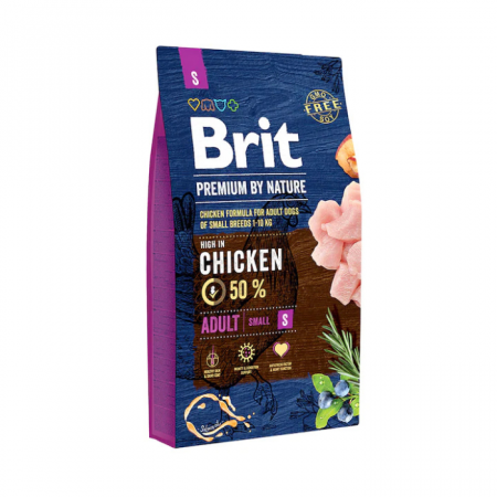Hrană uscată câini - Brit Premium By Nature Adult S, Hrana Uscata Caini Adulti Talie Mică, 8 kg