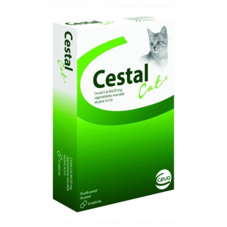PROMOȚII - Cestal Cat Chew, Antiparazitar Intern Pisici, 8 tablete/cutie