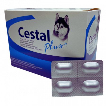 PROMOȚII - Cestal Dog Plus Chew, Antiparazitar Intern Caini, 4 tablete