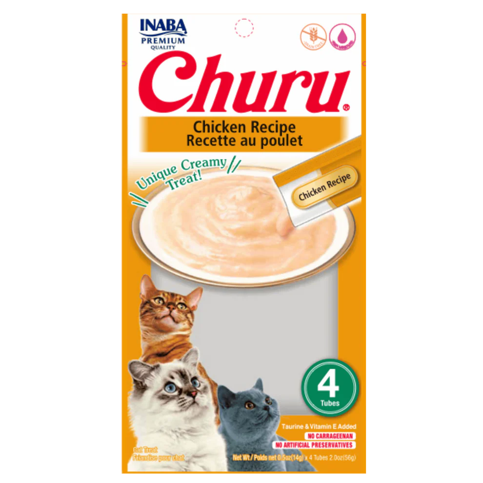 Recompense și Snack-uri - Churu, Recompensa Cremoasa cu Pui, 4 x14 g (EU103)