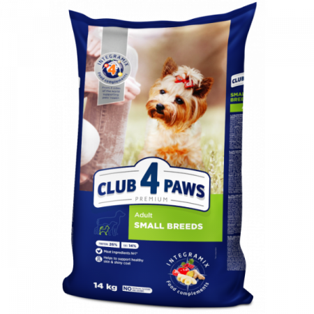 CÂINI - CLUB 4 PAWS Adult Dog Small Breeds,  Hrana Uscata Caini Adulti Talie Mica, cu Pui, 14 kg