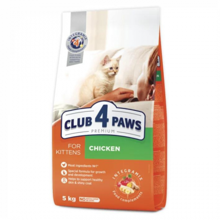 Hrană uscată pisici - CLUB 4 PAWS Kitten cu Pui,  Hrana Uscata Pisici Junior, 5 kg