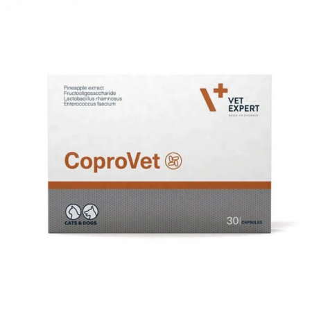 Afecțiuni Digestive - CoproVet Supliment Alimentar Sistem Digestiv Câini si Pisici, 30 capsule