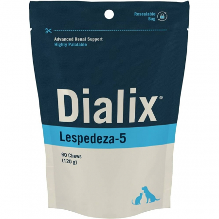 Suplimente nutritive, Vitamine - Dialix Lespedeza 5, Supliment Mentinerea Funcției Renale, Caini si Pisici, 60 comprimate