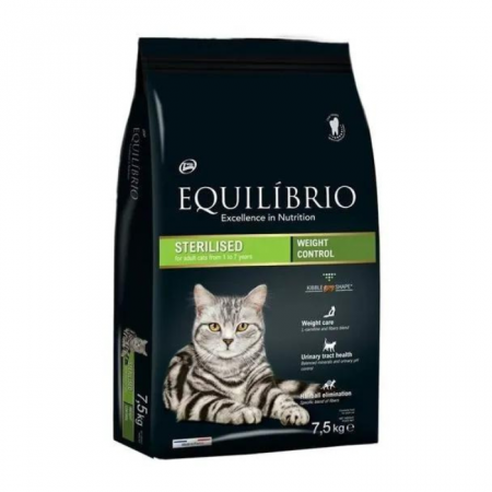 Hrană uscată pisici - Equilibrio Adult Cat Sterilised Weight Control 7.5 kg