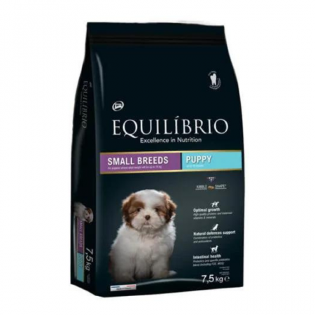 Hrană uscată câini - Equilibrio Puppy Small Breeds, Hrană Uscată Câini Junior Talie Mică, 7.5 kg