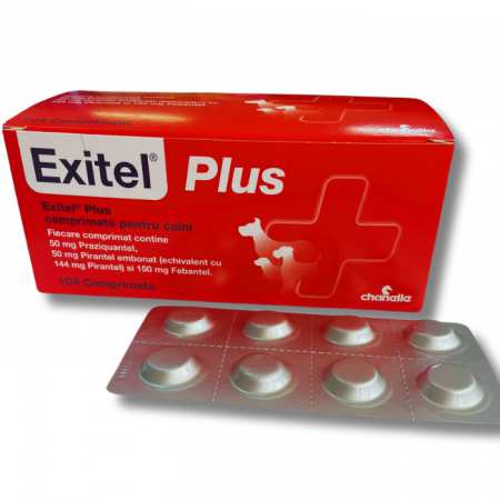 Antiparazitare Interne si Externe - Exitel Plus Flavour, Antiparazitar Intern Caini, 8 comprimate