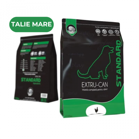 Hrană uscată câini - EXTRU-CAN Standard Hipocaloric / Hipoalergenic, Hrana Uscata Caini Adulti Talie Mare 10 kg