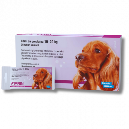 CÂINI - Fiprin Dog M, Pipeta Antiparazitara Caini (10-20 kg)