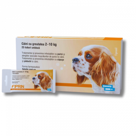 CÂINI - Fiprin Dog S, Pipeta Antiparazitara Caini (2-10 kg), 25 bucati