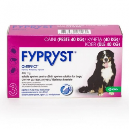 Antiparazitare Interne si Externe - Fypryst Dog XL 402 mg (40 - 60 kg), 3 pipete
