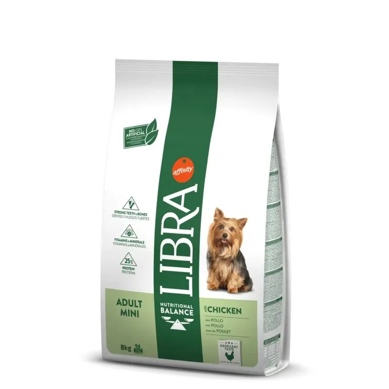 Hrană uscată câini - LIBRA Dog Adult Mini, Hrana Uscata Caini Adulti Talie Mica, cu Pui 8 kg