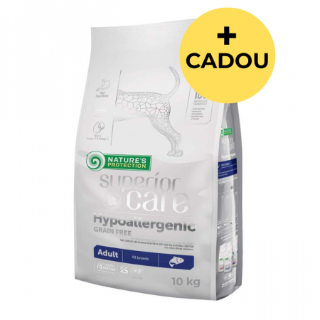 Hrană uscată câini - Natures Protection Superior Care Hypoallergenic, Hrana Uscata Caini Adulti Toate Rasele, Somon, 10 kg