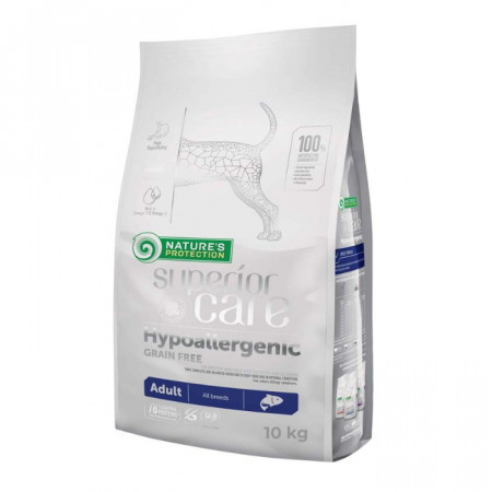 Natures Protection Superior Care Hypoallergenic, Hrana Uscata Caini Adulti Toate Rasele, Somon, 10 kg [1]