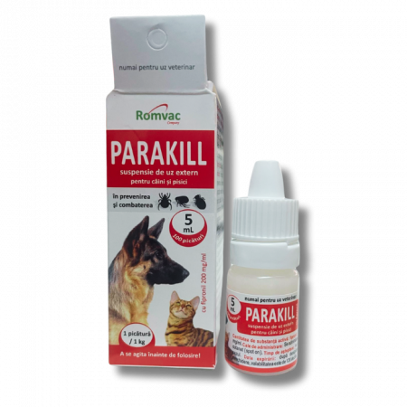 Antiparazitare Interne si Externe - Parakill 5 ml, Antiparazitar Extern Caini si Pisici