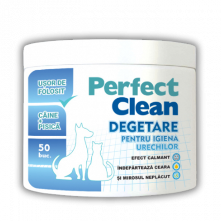Igienă și Îngrijire - Perfect Clean, Degetar Pentru Igiena Urechii, Caini si Pisici, 50 buc