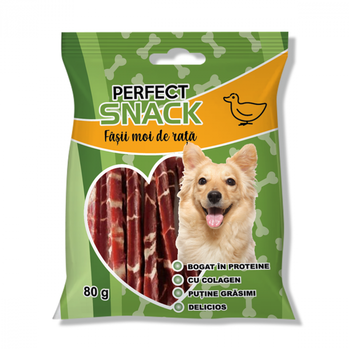 Recompense și Snack-uri - Perfect Snack, Fasii Moi de Rata, 80 g