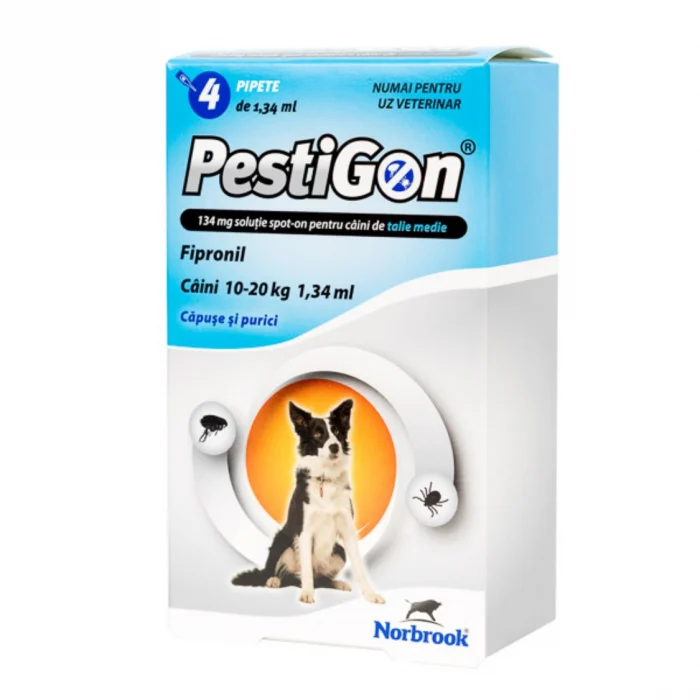 CÂINI - PestiGon Dog M (10-20 kg) - 4 pipete