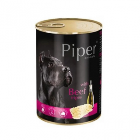 Hrană umedă câini - Piper Animals Adult Dog Burta de Vita si Sfecla Rosie, Conserva Hrana Umeda Fara Cereale Caini Adulti, 400 g