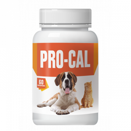 CÂINI - PRO CAL, Furaj Complementar Caini si Pisici, 60 Comprimate