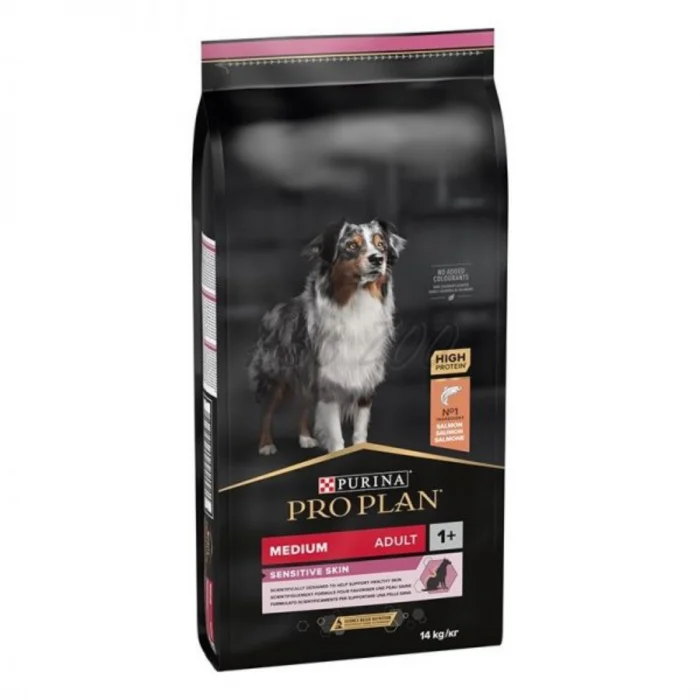 PROMOȚII - PURINA PRO PLAN Medium Adult Sensitive Skin, Hrana Uscata Caini Adulti Talie Medie cu Somon, 14kg
