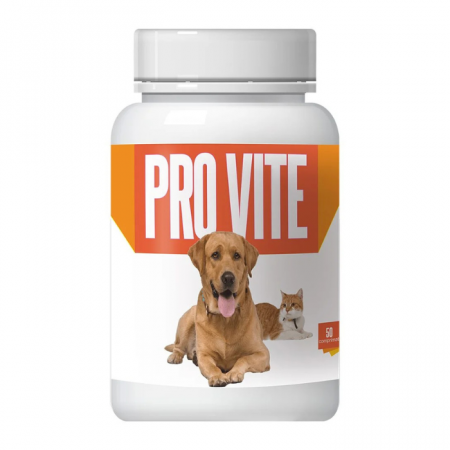 Suplimente nutritive, Vitamine - PRO VITE, Furaj Complementar Caini si Pisici, 50 Comprimate