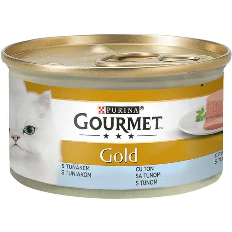 PROMOȚII - PURINA GOURMET GOLD Mousse, Hrana Umeda Pisici (pate), Ton, 85g