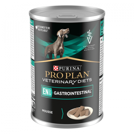 Hrană umedă câini - PURINA PRO PLAN EN Gastrointestinal Mousse, Hrană Umeda Caini Adulti (Pate), 400 g