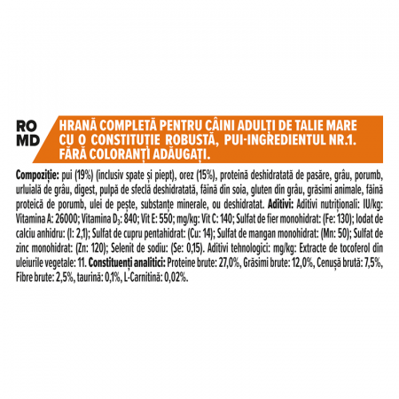 Purina Pro Plan Large Robust, Hrana Uscata Caini Adulti Talie Mare, Pui și Orez, 14 Kg [3]