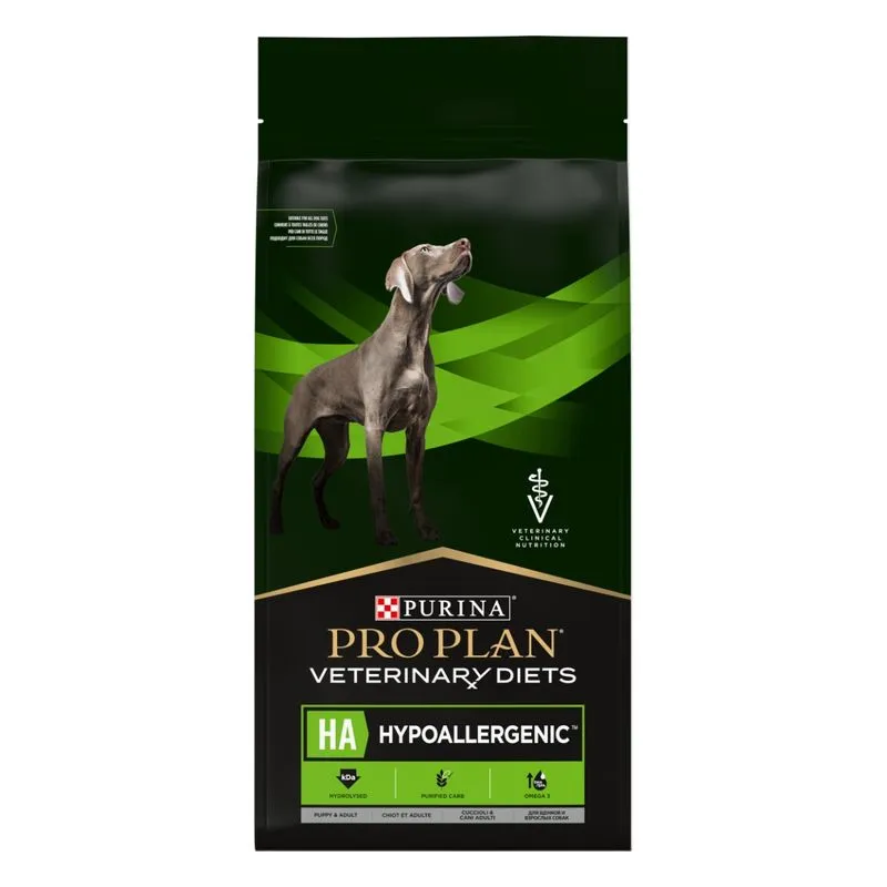Hrană dietetică uscată câini - PURINA Pro Plan Veterinary Diets HA Hypoallergenic, Hrana Uscata Caini Adulti, 11kg