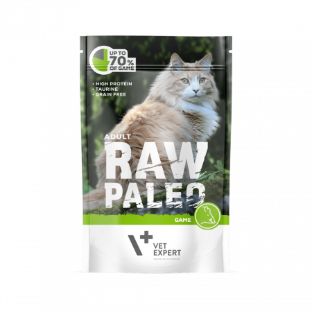 PISICI - Raw Paleo Adult Cat Vanat, Hrana Umeda Pisici Adulte, 100 g