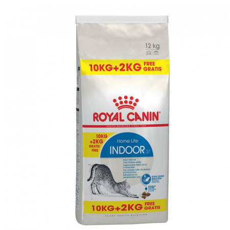 PROMOȚII - Royal Canin Indoor Home Life, Hrana Uscata Pisici Adulte de Interior, 10+2 kg