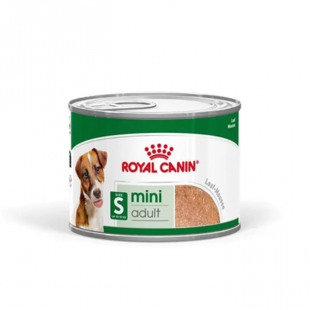 PROMOȚII - Royal Canin Mini Adult Mousse, Hrana Umeda Caini Adulti Talie Mica (pate), 195 g