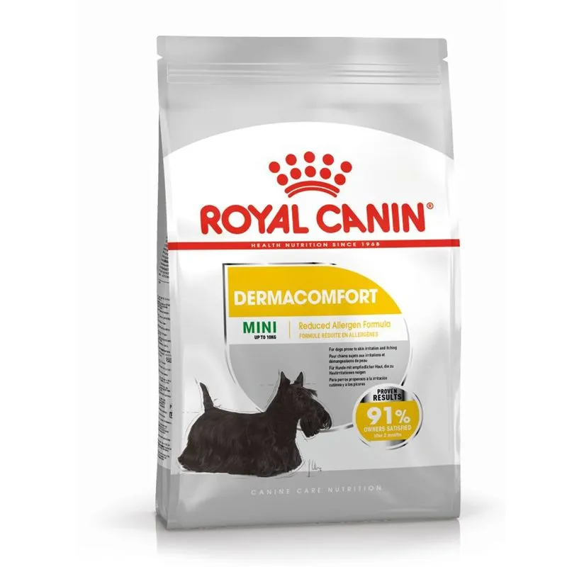 PROMOȚII - Royal Canin Mini Dermacomfort, Hrana Uscata Caini Adulti Talie Mica (prevenirea iritatiilor pielii), 8 kg