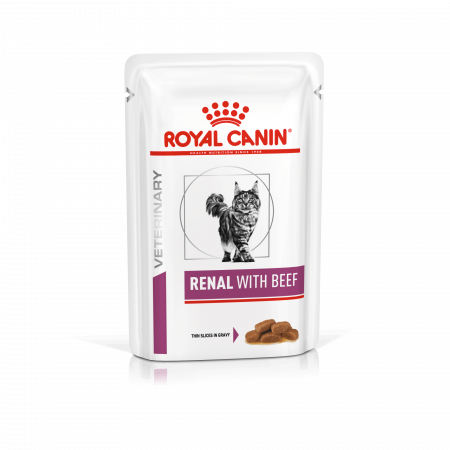 Diete veterinare și hrană specială - Royal Canin Veterinary Felin Renal cu Vita, Hrana Umeda Pisici Adulte (in sos), 12x85g