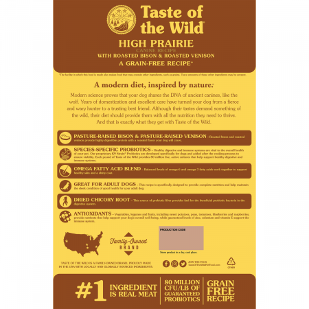 Taste Of The Wild High Prairie, Hrana Uscata Caini Adulti , Bizon si Vanat, 12.2 Kg [1]