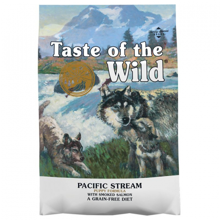 Hrană uscată câini - Taste Of The Wild Pacific Stream Puppy, Hrana Uscata Fara Cereale Caini Junior, Somon, 12.2 Kg