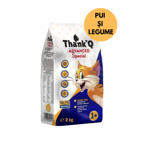 Hrană uscată pisici - ThankQ Advanced Special, Hrana Uscata Pisici Adulte, Pui, 2 kg