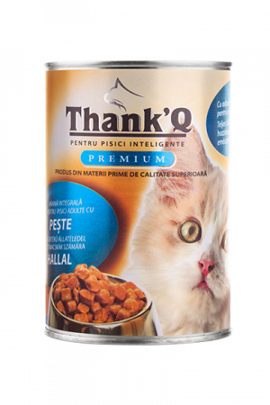 Hrană umedă pisici - ThankQ Premium Conserva Peste Pisici Adulte, 415 g