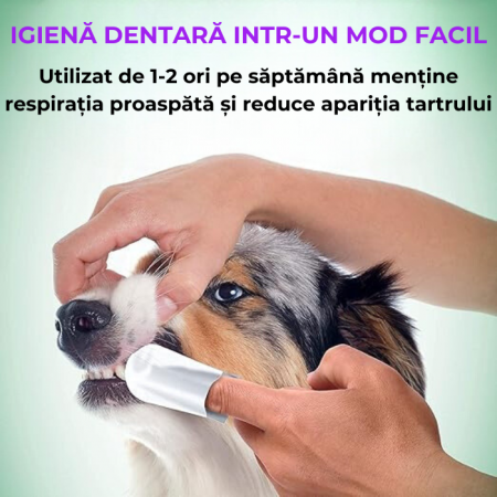 VET'S BEST Clean Teeth Finger, Servetele pentru Igiena Dintilor - 50 buc. [1]