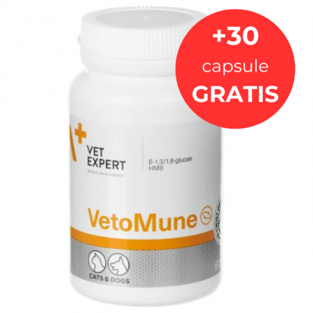 PROMOȚII - VetoMune Twist Off, 60+30 Capsule GRATIS