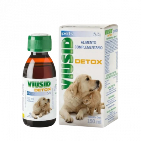 Suplimente nutritive, Vitamine - VIUSID Pets Detox, Supliment cu Efect Detoxifiant, Antioxidant si Imunomodulator, Caini si Pisici, 150 ml