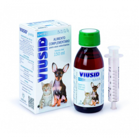 Suplimente nutritive, Vitamine - VIUSID Pets, Supliment Imunostimulator cu Vitamine si Minerale, Caini si Pisici, 150 ml