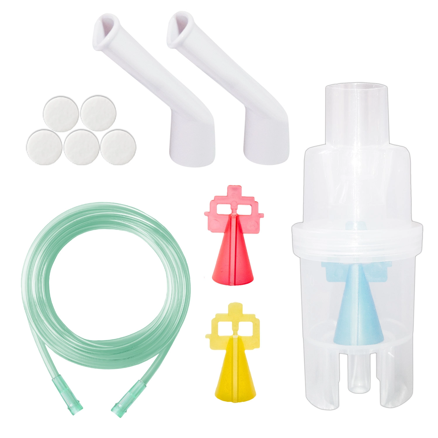 Kit nebulizare Little Doctor, particule variabile, pentru aparate de aerosoli cu compresor (3 dispensere, furtun, filtre, piese bucale) [2]