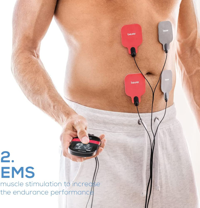 Electrostimulator muscular Beurer EM59 - (4 in 1) TENS / EMS / functie de incalzire si relaxare / masaj, baterie reincarcabila [4]