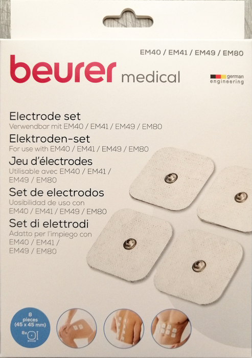 12 électrodes TENS EMS Set mixte compatibles avec Beurer Sanitas  vitacontrol