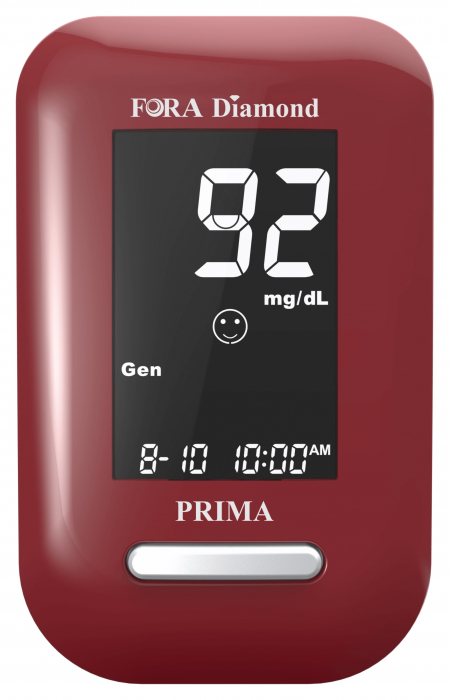 FORA Diamond Prima DM10 - Sistem de monitorizare a glicemiei (glucometru), iluminare backlit, comunicare vocala rezultat prin Universal Tone, transfer date PC [4]