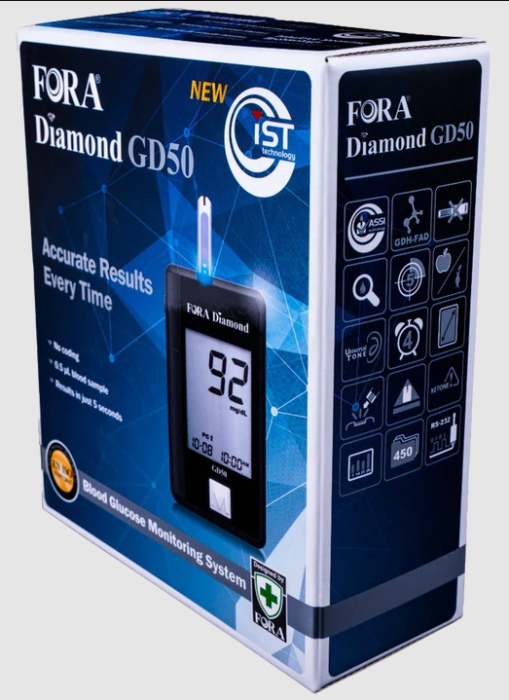 Glucometru FORA Diamond GD50 (foloseste teste cu valabilitate 6 luni de la deschiderea flaconului) [5]
