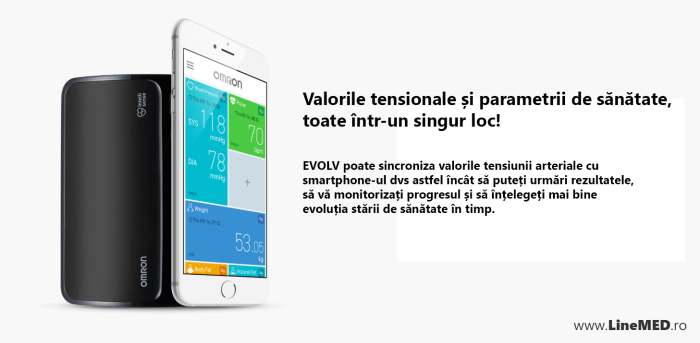 Omron EVOLV - Tensiometru digital de brat, manseta inteligenta 22-42 cm, transfer date Bluetooth, fara cabluri, validat clinic, ecran OLED, fabricat in Japonia [6]